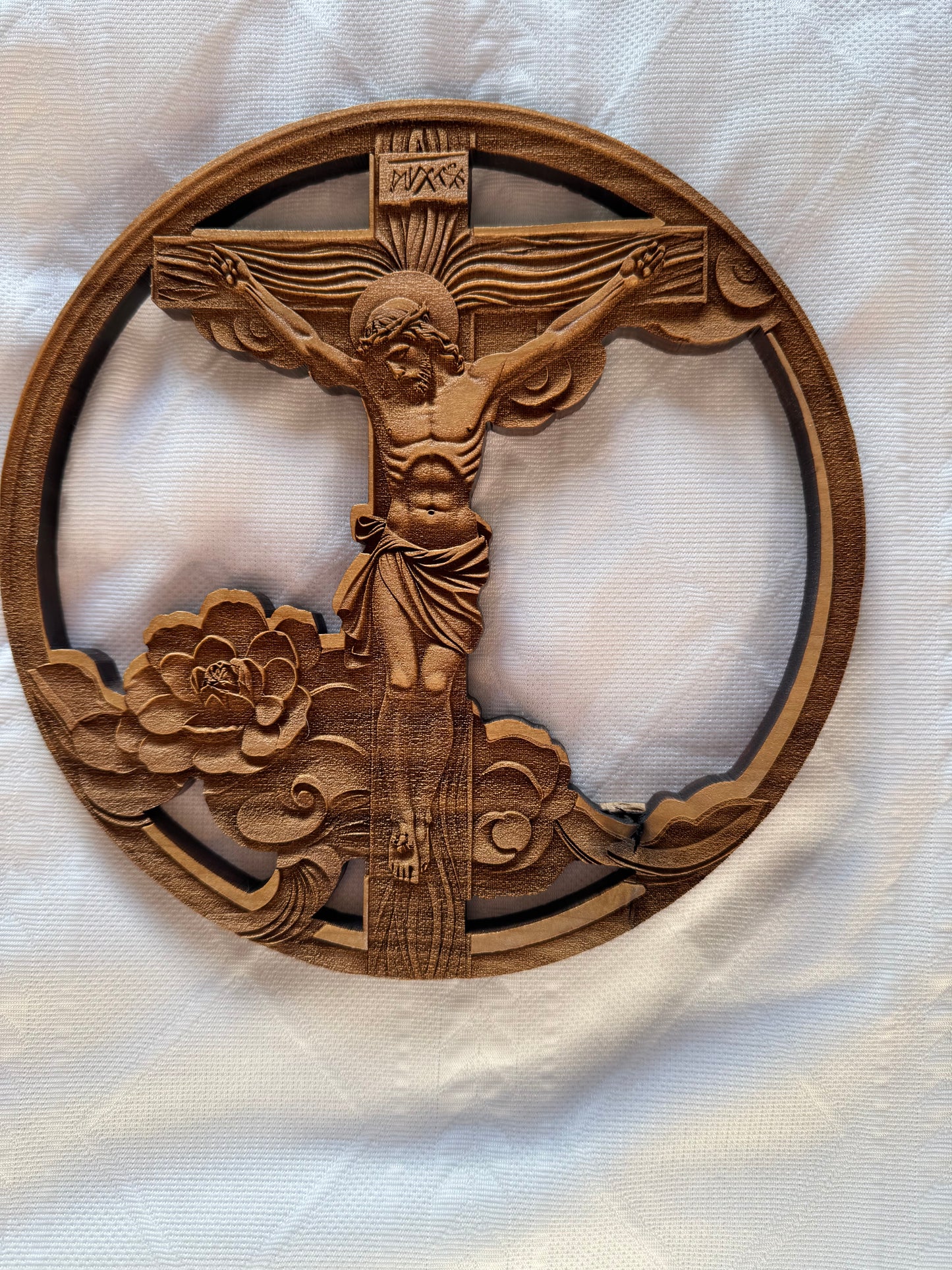 Cross with floral designs